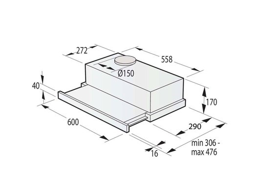 Вытяжка GORENJE TH64E3SGB